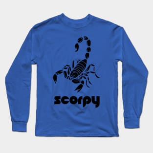 Scorpio - Scorpy black Logo T-shirt for Birthday Gift Long Sleeve T-Shirt